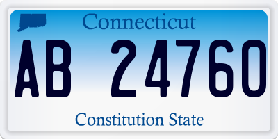 CT license plate AB24760