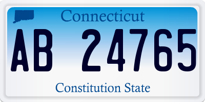 CT license plate AB24765