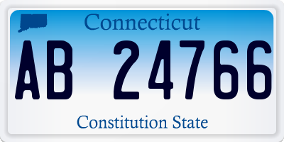 CT license plate AB24766