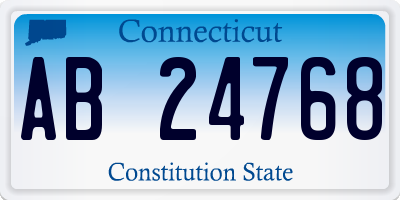 CT license plate AB24768