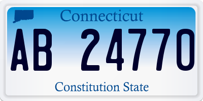 CT license plate AB24770