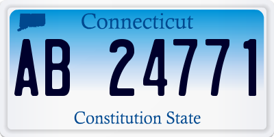 CT license plate AB24771