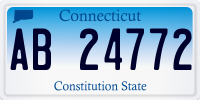 CT license plate AB24772