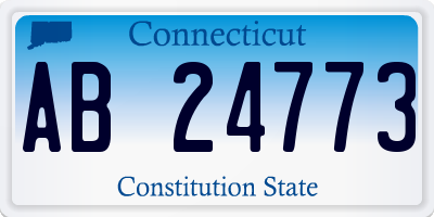 CT license plate AB24773