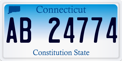 CT license plate AB24774