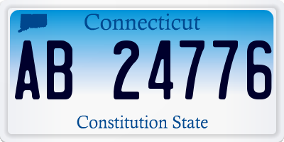 CT license plate AB24776