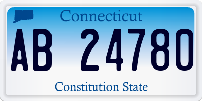 CT license plate AB24780