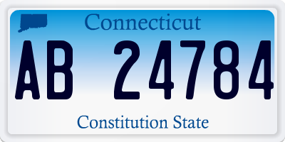 CT license plate AB24784