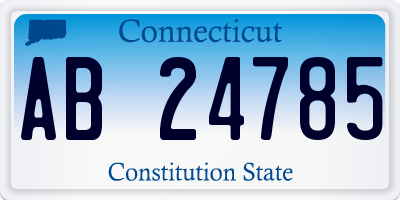 CT license plate AB24785