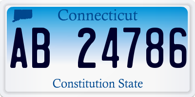 CT license plate AB24786