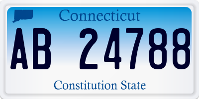 CT license plate AB24788