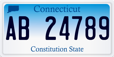 CT license plate AB24789