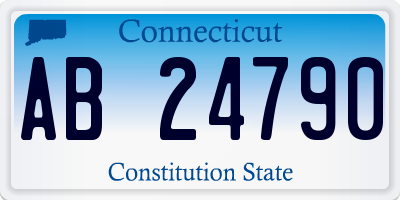 CT license plate AB24790