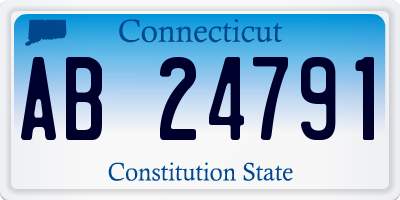 CT license plate AB24791