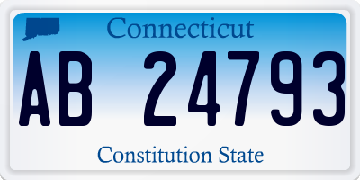 CT license plate AB24793