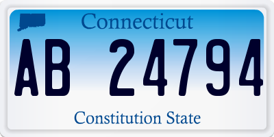 CT license plate AB24794