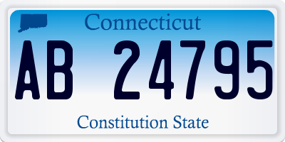 CT license plate AB24795