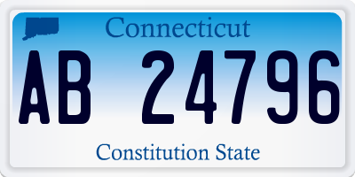 CT license plate AB24796