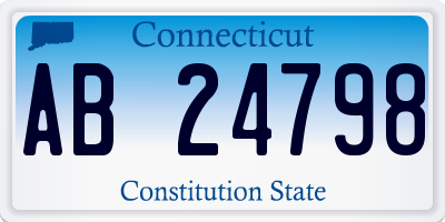 CT license plate AB24798