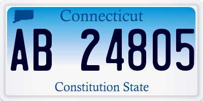 CT license plate AB24805