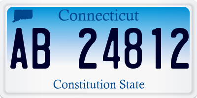 CT license plate AB24812