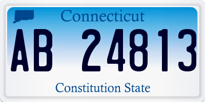 CT license plate AB24813