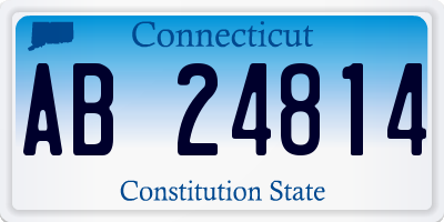 CT license plate AB24814