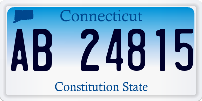CT license plate AB24815