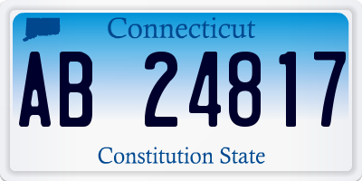 CT license plate AB24817