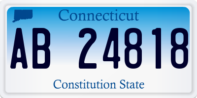 CT license plate AB24818