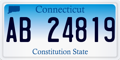 CT license plate AB24819