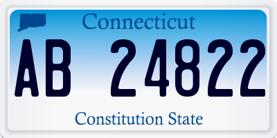 CT license plate AB24822
