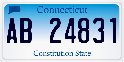 CT license plate AB24831