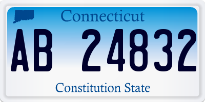 CT license plate AB24832