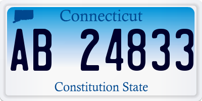 CT license plate AB24833