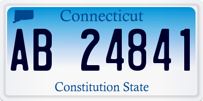CT license plate AB24841