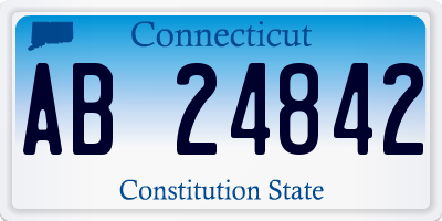 CT license plate AB24842