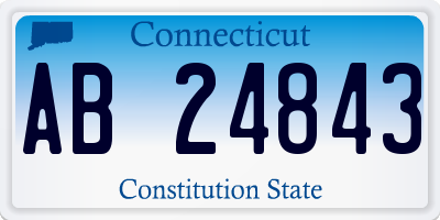 CT license plate AB24843