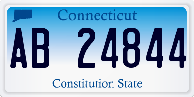 CT license plate AB24844