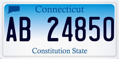 CT license plate AB24850