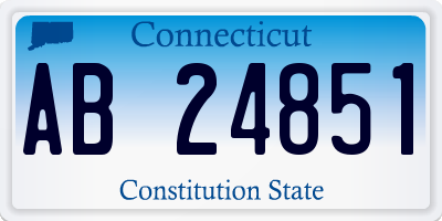 CT license plate AB24851