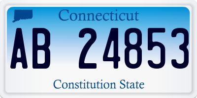 CT license plate AB24853