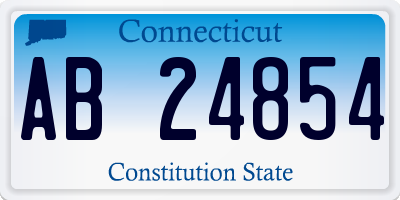 CT license plate AB24854
