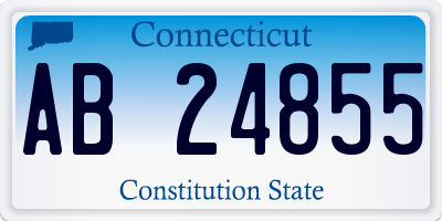 CT license plate AB24855