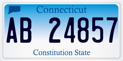 CT license plate AB24857