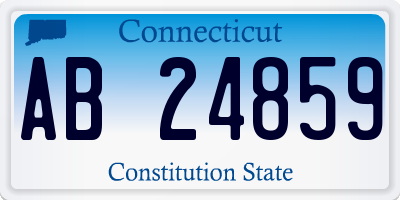 CT license plate AB24859