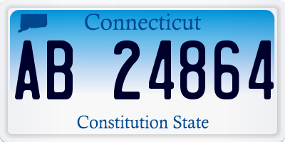 CT license plate AB24864