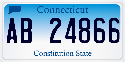 CT license plate AB24866