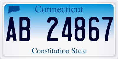 CT license plate AB24867