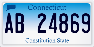 CT license plate AB24869